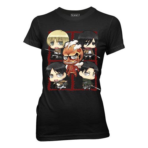 Attack on Titan SD Character Montage Juniors T-Shirt