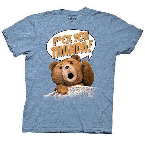Ted F You Thunda! Blue T-Shirt