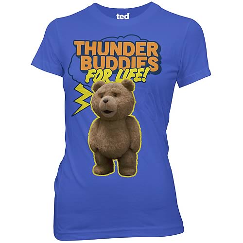 Ted Thunder Buddies For Life! Juniors Blue T-Shirt