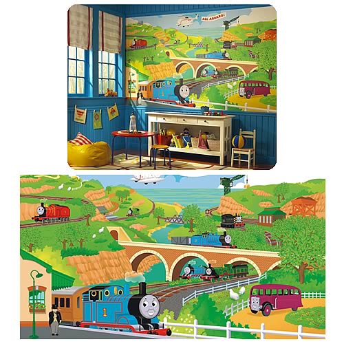 Thomas The Train Chair Rail Prepasted Mural