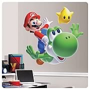 Super Mario Galaxy Mario Yoshi Giant Wall Decal