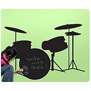 Drums Peel and Stick Chalkboard Wall Appliques