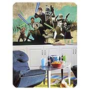 Star Wars Clone Wars Chair Rail Wall Mural
