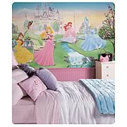 Disney Dancing Princesses Chair Rail Prepasted Wall Mural