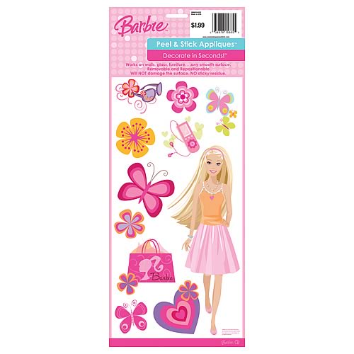 Barbie Deco Peel and Stick Single Sheet