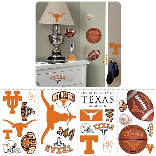 University Of Texas Peel and Stick Wall Applique