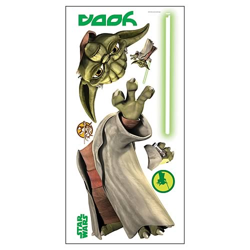 Star Wars Clone Wars Yoda Giant Wall Applique