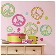  Room Mates Studio Designs Peace Signs Peel and Stick Wall Decal 
