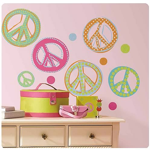 Peace Signs Peel and Stick Wall Appliques