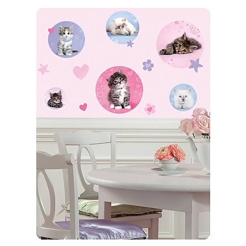 Kitty Cat Dots Peel and Stick Wall Decals
