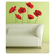 Poppies at Play Peel and Stick Giant Wall Decal