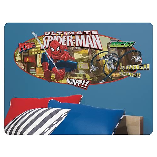 Ultimate Spider-Man Cartoon Headboard Giant Wall Decal