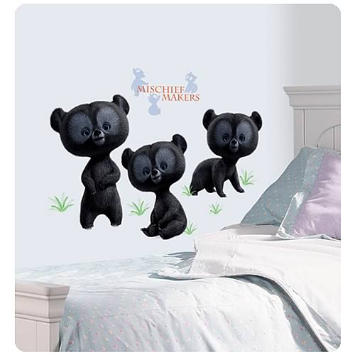 Brave 3 Brother Bears Peel and Stick Giant Wall Decals