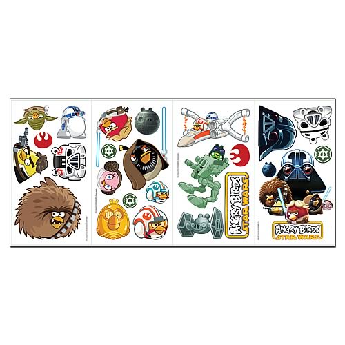 Star Wars Angry Birds Peel and Stick Wall Decals