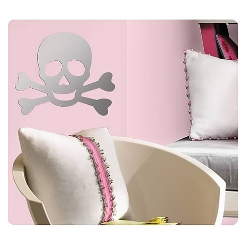 Skull Peel and Stick Large Mirror