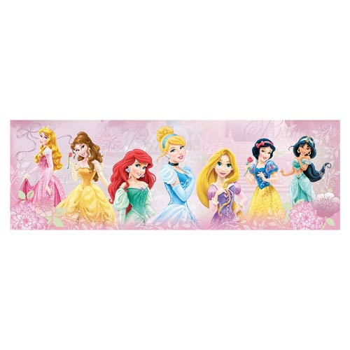 Disney Princesses Flower Lineup Stretched Canvas Print