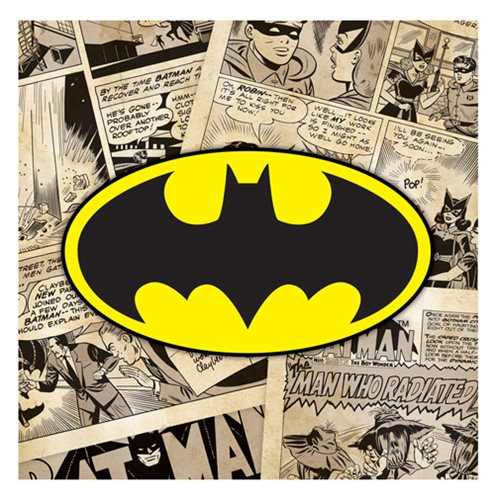 Batman Simplified Logo On Comics Canvas Print
