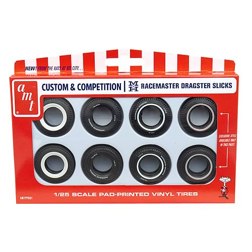 Racemaster Drag Slick Tire Model Kit Parts Pack