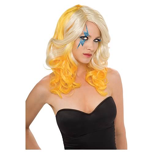 Lady Gaga Blonde/Yellow Two-Tone Wig