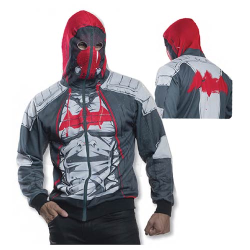 Batman Arkham Knight Red Hood Zip-Up Hooded Costume
