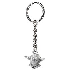 Star Wars 3D Yoda Head Pewter Keychain