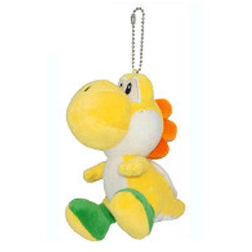 UPC 819996012108 product image for Super Mario Bros. Orange Yoshi 5-Inch Plush Key Chain | upcitemdb.com