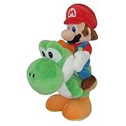 Super Mario Bros. Mario Riding On Yoshi Plush