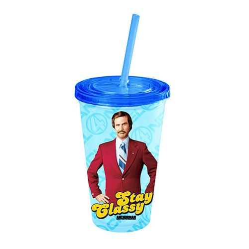 Anchorman Ron Burgundy Stay Classy Plastic Travel Cup