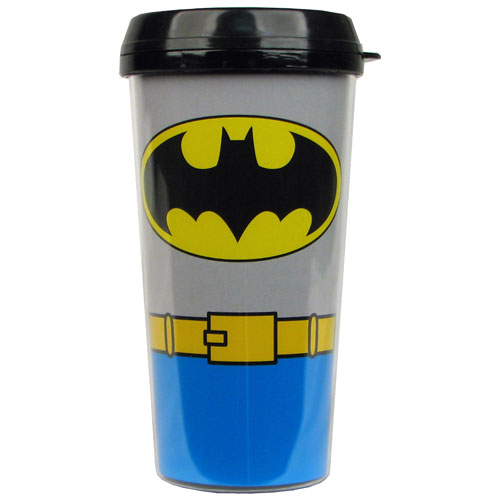 Batman Uniform 16 oz. Plastic Travel Mug