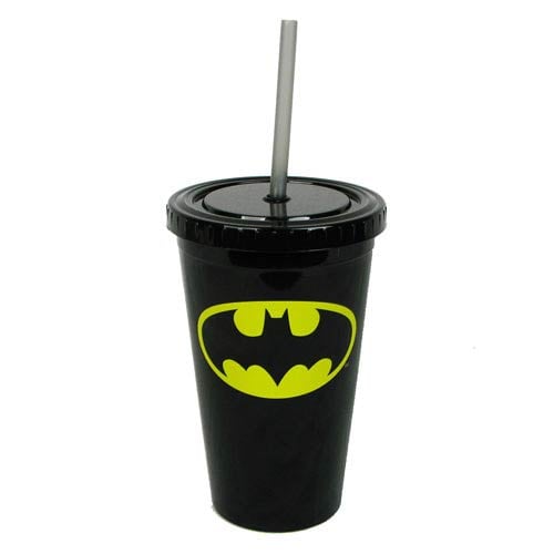 Batman Shield Logo 16 oz. Plastic Travel Cup