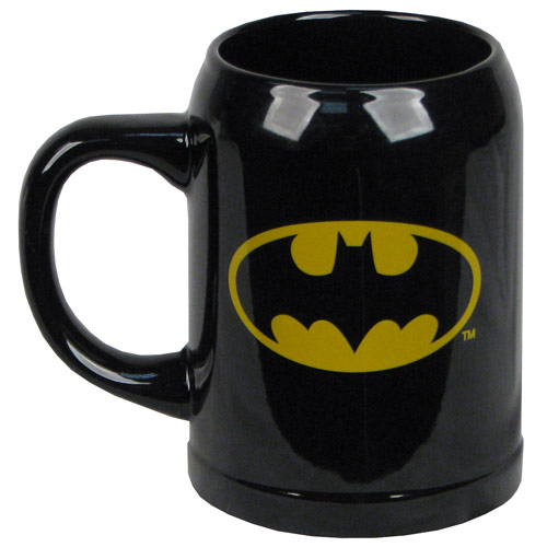 Batman Logo Black Ceramic Stein