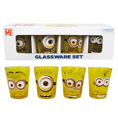 Despicable Me Minions with Names Shot Glass 4-Pack