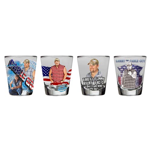 Larry the Cable Guy Shot Glass 4-Pack
