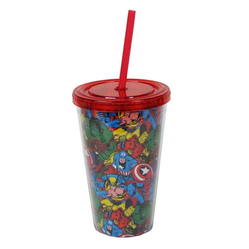 Marvel Group Shot 16 oz. Plastic Travel Cup
