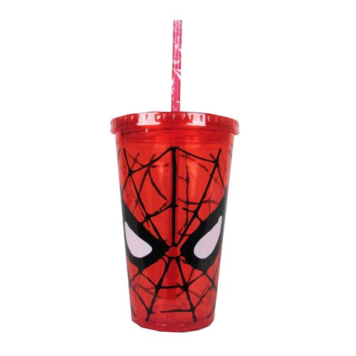 Spider-Man Face 16 oz. Plastic Travel Cup