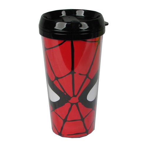 Spider-Man Face 16 oz. Plastic Travel Mug