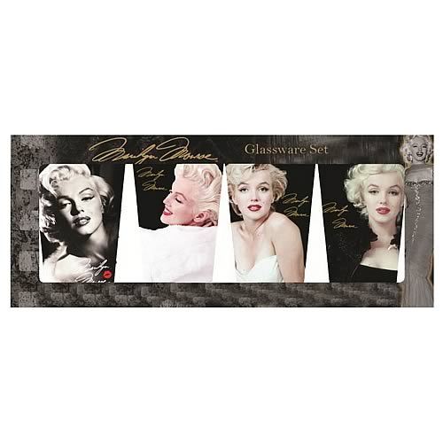 Marilyn Monroe Faces of Marilyn Glass Tumbler 4-Pack