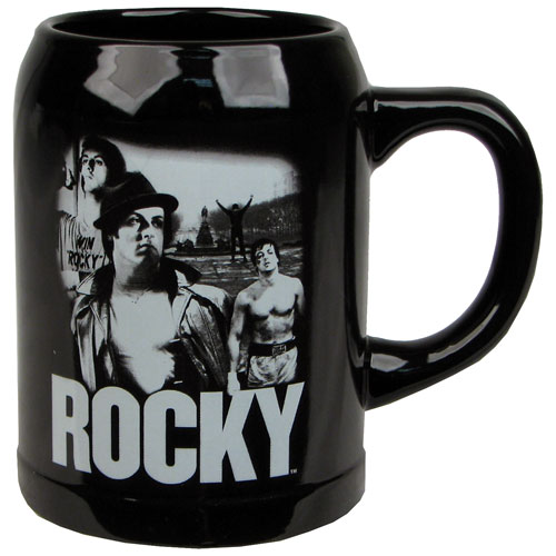 Rocky Black Ceramic Stein
