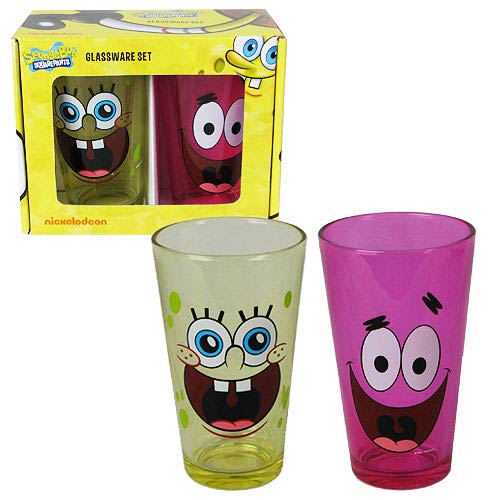 SpongeBob SquarePants and Patrick Star Pub Glasses 2-Pack