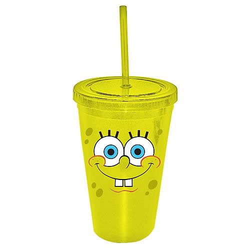 SpongeBob SquarePants Face 16 oz. Plastic Travel Cup
