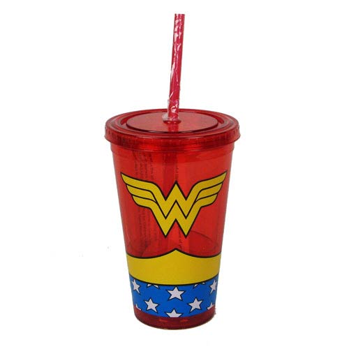 Wonder Woman Uniform 16 oz. Plastic Travel Cup