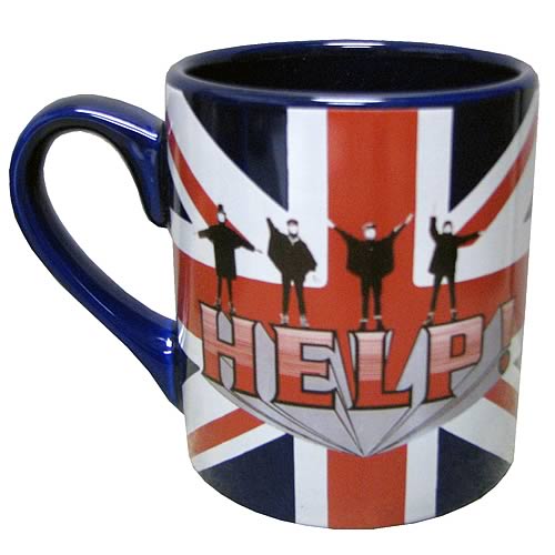 The Beatles Help! Union Jack British Flag Mug
