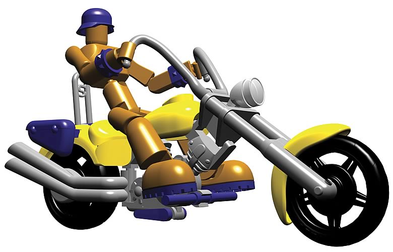 Stikfas Classic Alpha Male w/ Motorcycle (Redeco)
