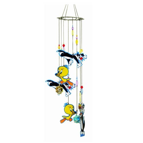 Looney Tunes Tweety & Sylvester Chase Metal Wind Chimes