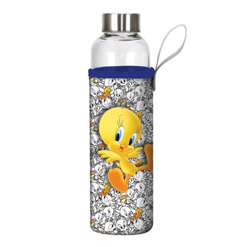 Looney Tunes Tweety Bird Glass Bottle with Neoprene Sleeve