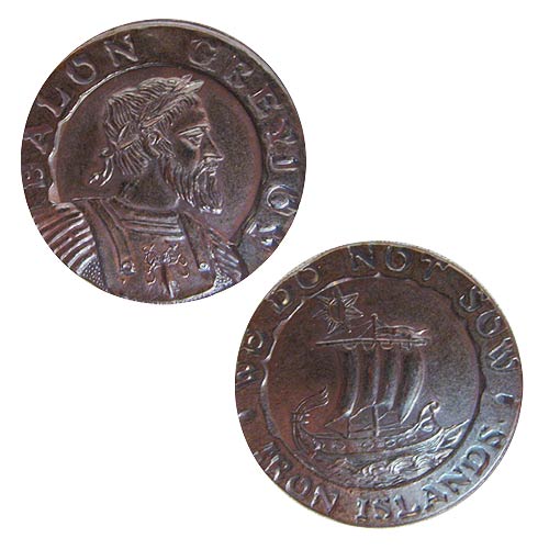 Game of Thrones Balon Greyjoy Copper Star Coin