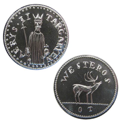 Game of Thrones Silver Stag of Aerys II Targaryen Coin