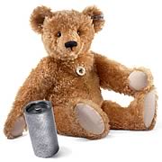 Mohair Teddy Bear with Hot Water Bottle 1908 Replica Plush