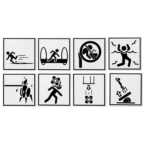 Portal Warning Sign Coasters