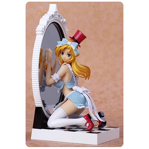 Fairy Tale Figure Alice in Mirror World Blue Dress Statue